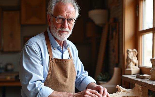 Jean-Luc Moreau, Founder of Fleur-de-lis Form, working in his Quebec City workshop.