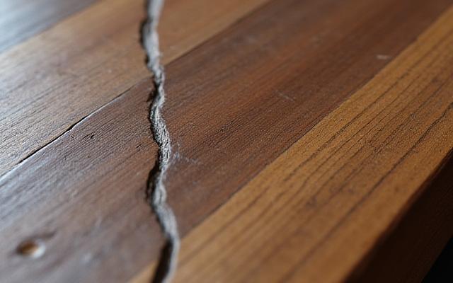 Dining table crafted from old barn boards, showing natural textures and nail marks.