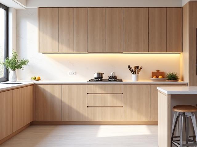 Luxurious custom kitchen cabinetry in a modern home