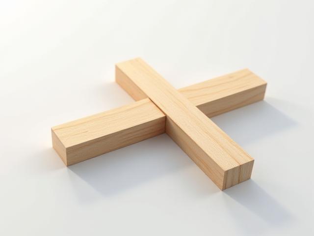3D rendered exploded view of a complex mortise and tenon joint